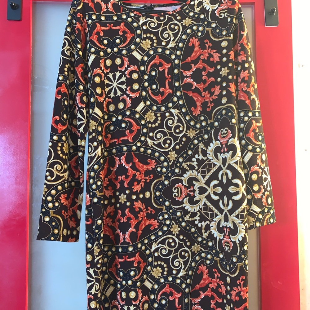 Form Fitting Brown Dress